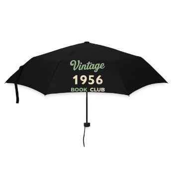 Vintage 1956 Book Club Retro Geburtsjahr Geschenk - Regenschirm (klein) - Schwarz - Vorne