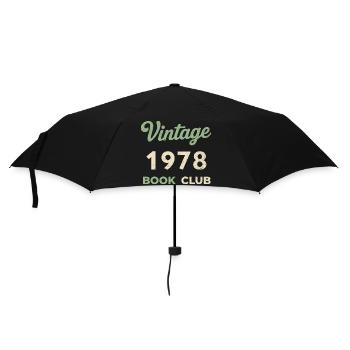 Vintage 1978 Book Club Retro Birth Year Gift - Umbrella (small) - black - Front