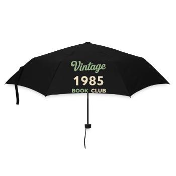 Vintage 1985 Book Club Retro Geburtsjahr Geschenk - Regenschirm (klein) - Schwarz - Vorne