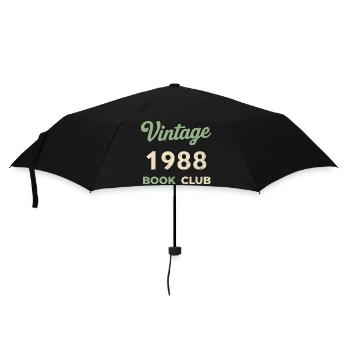 Vintage 1988 Book Club Retro Geburtsjahr Geschenk - Regenschirm (klein) - Schwarz - Vorne