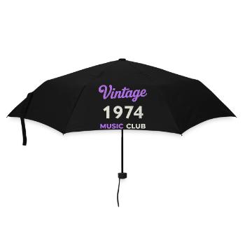 Vintage 1974 Music Club Retro Année de naissance Vintage - Parapluie standard - noir - Devant
