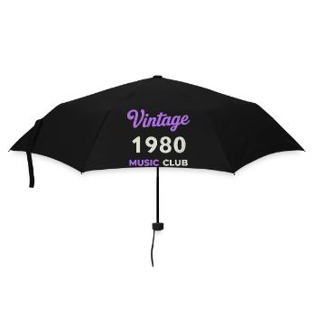 Vintage Music Club des années 1980 Année de naissance rétro Vintage - Parapluie standard - noir - Devant