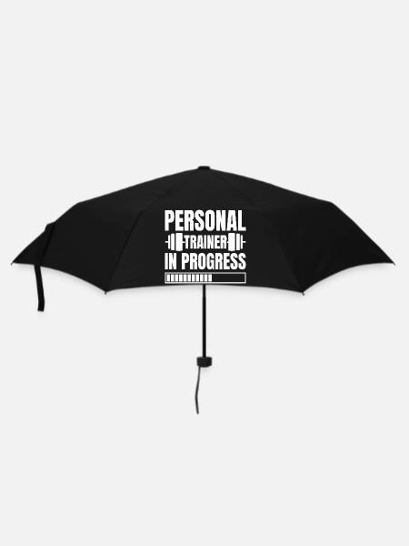 Powerlifting Bodybuilder Personal Trainer Progress - Regenschirm (klein) - Schwarz