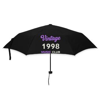 Vintage 1998 Music Club Retro Geburtsjahr Jahrgang - Regenschirm (klein) - Schwarz - Vorne