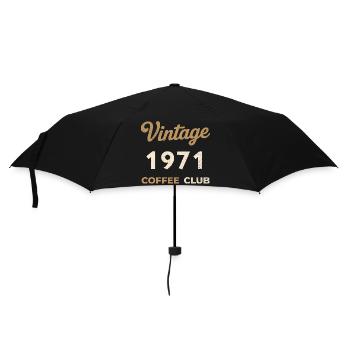 Vintage 1971 – Coffee Club Retro Birth Year - Umbrella (small) - black - Front