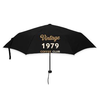 Vintage 1979 – Coffee Club Retro Birth Year - Umbrella (small) - black - Front