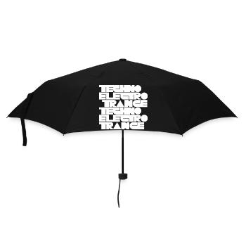 Techno Electro Trance music - Umbrella (small) - black - Front
