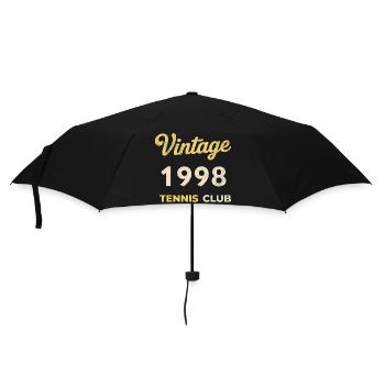 Vintage 1998 Tennis Club Retro Geburtstag Geschenk - Regenschirm (klein) - Schwarz - Vorne