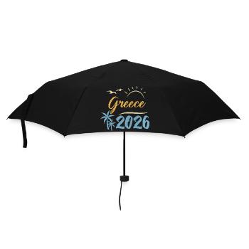 Grèce 2026 - Parapluie standard - noir - Devant
