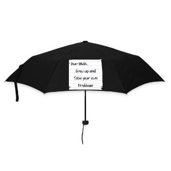 Liebe Mathematik: Werde erwachsen und löse deine eigenen Probleme - Regenschirm (klein) - Schwarz - Vorne