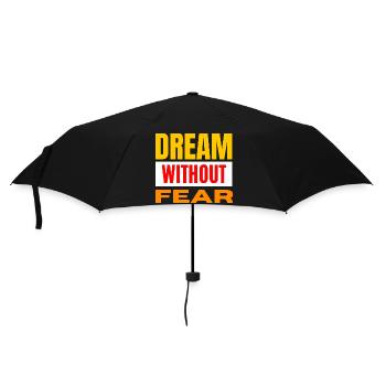 Rêve sans peur – Typo audacieuse - Parapluie standard - noir - Devant