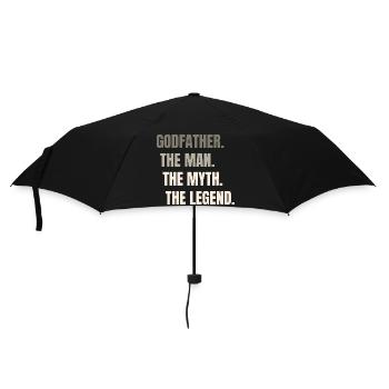 Die Legende des Menschenmythos — Kühne Typografie - Regenschirm (klein) - Schwarz - Vorne