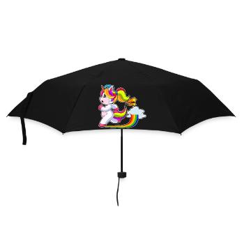 Joggeur licorne sport de jogging - Parapluie standard - noir - Devant