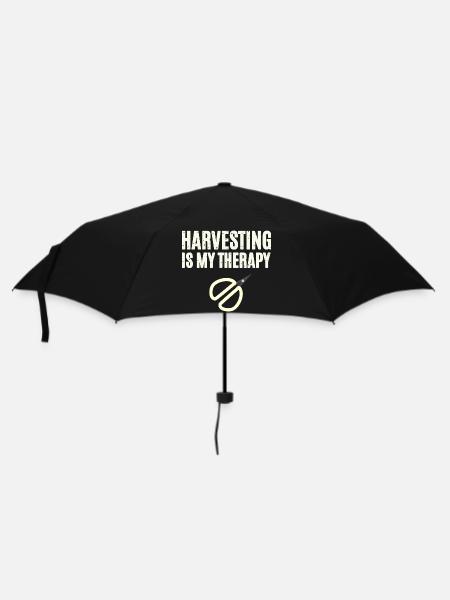 Harvesting Is My Therapy - Regenschirm (klein) - Schwarz