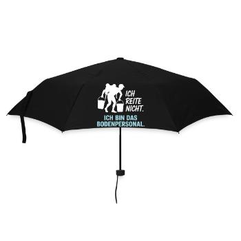 Pferde Ich Reite Nicht Ich Bin Das Bodenpersonal - Regenschirm (klein) - Schwarz - Vorne