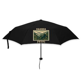 Marque de voyage vintage Uganda Bwindi - Parapluie standard - noir - Devant