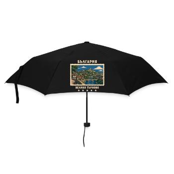 Bulgarien Veliko Tarnovo Vintage Reisemarke - Regenschirm (klein) - Schwarz - Vorne