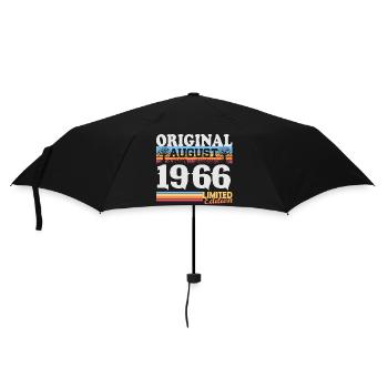 Vintage August 1966 Vintage Retro Birthday - Umbrella (small) - black - Front