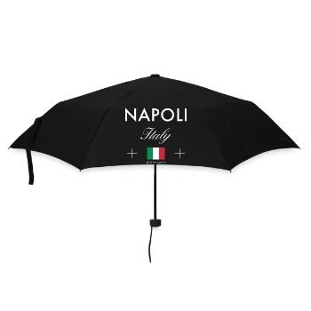 Neapel Italien Koordinaten Reise Souvenir - Regenschirm (klein) - Schwarz - Vorne