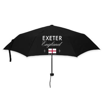 Exeter England Koordinaten Reise Souvenir - Regenschirm (klein) - Schwarz - Vorne