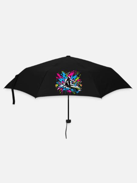 Rudern Graffiti - Regenschirm (klein) - Schwarz