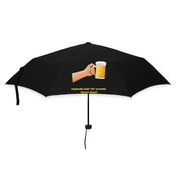 Magische Zahl 40 erreicht, amüsantes Bier Design - Regenschirm (klein) - Schwarz - Vorne