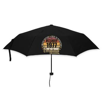 Geboren im Dezember 1977 – Original Vintage-Edition - Regenschirm (klein) - Schwarz - Vorne