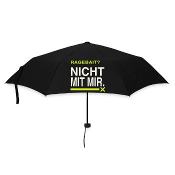 Ragebait? Nicht mit mir. Jugendwort 2026 Spruch - Regenschirm (klein) - Schwarz - Vorne