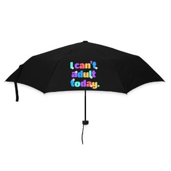I Can't Adult Today Lustig Retro Spruch Geschenk - Regenschirm (klein) - Schwarz - Vorne