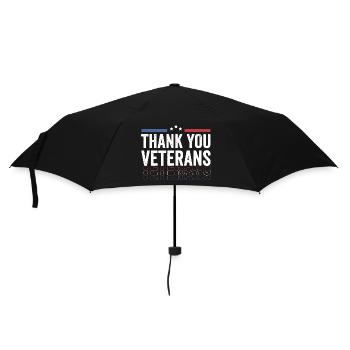 Patriotique MERCI AUX ANCIENS COMBATTANTS et aux soldats - Parapluie standard - noir - Devant
