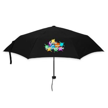 Glück ist meine Lieblingsfarbe - Regenschirm (klein) - Schwarz - Vorne