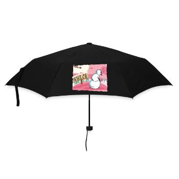 Snowman Cold As Balls Xmas Funny Christmas - Umbrella (small) - black - Front
