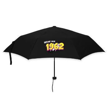 Retro 61st birthday in Pop Art Comic Book Style - Umbrella (small) - black - Front
