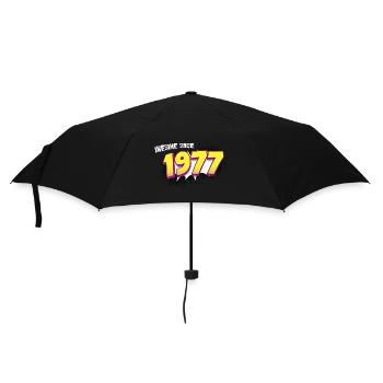 Retro 46th birthday in Pop Art Comic Book Style - Umbrella (small) - black - Front