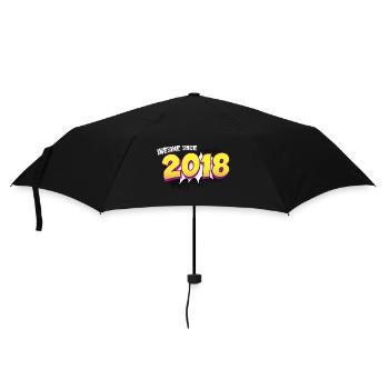 5e anniversaire rétro dans le style de bande dessinée Pop Art - Parapluie standard - noir - Devant