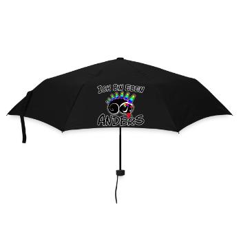 Ich bin eben anders - Regenschirm (klein) - Schwarz - Vorne