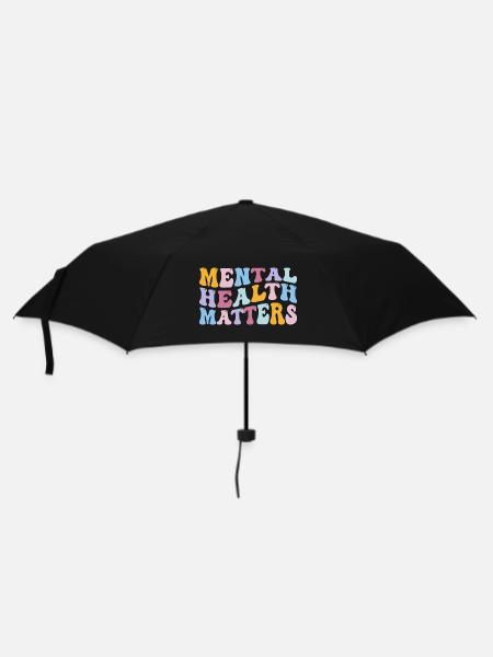 Mental Health Matters - Human Brain Illness - Umbrella (small) - black
