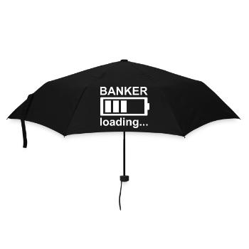 Banker Apprenticeship Bank Studies Bank Clerk - Umbrella (small) - black - Front