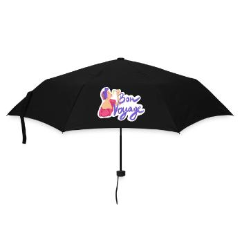 Bon Voyage Gute Reise - Regenschirm (klein) - Schwarz - Vorne