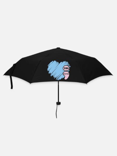 Psychische Gesundheit - Erkrankungen des menschlichen Gehirns - Regenschirm (klein) - Schwarz
