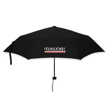 Einschulung, Schulkind, Stift, weiße Schrift - Regenschirm (klein) - Schwarz - Vorne
