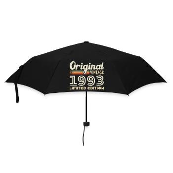 Original 1993 Vintage Geburtstagsgeschenk - Regenschirm (klein) - Schwarz - Vorne