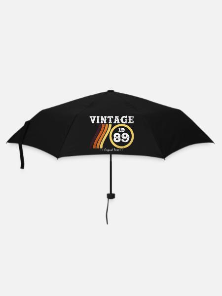 Vintage 1989 Édition Limitée Classique Rétro 35 - Parapluie standard - noir
