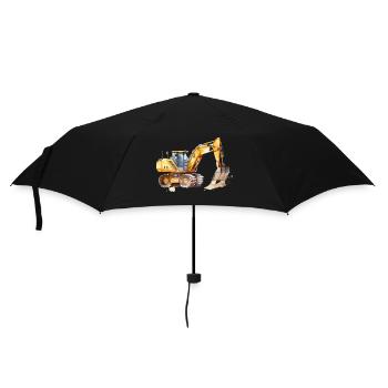 Bagger - Regenschirm (klein) - Schwarz - Vorne