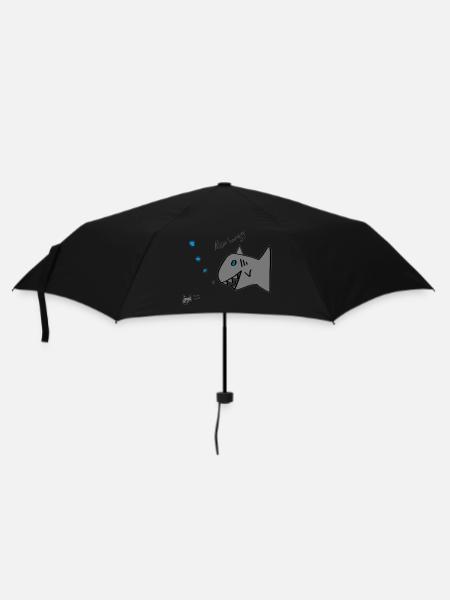 also hungry fish - Regenschirm (klein) - Schwarz
