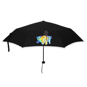 Bébés chats colorés - Parapluie standard - noir - Devant