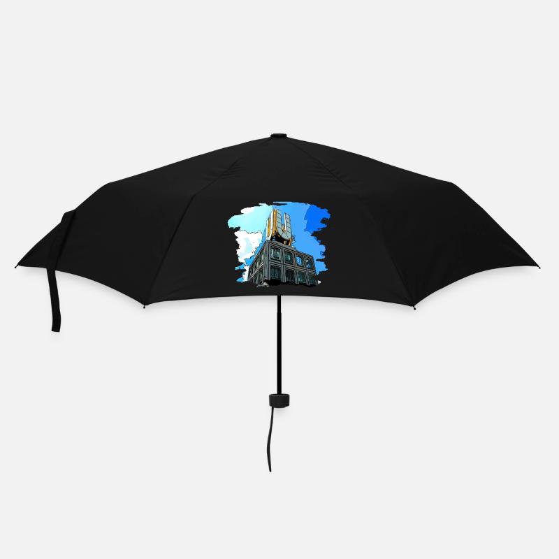 Dortmund U Turm Stadt - Regenschirm (klein) - Schwarz
