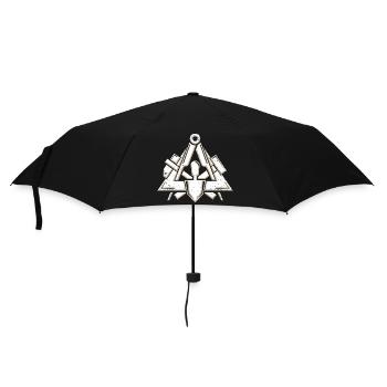 Masons guild symbol in a cool 3d grunge look - Umbrella (small) - black - Front