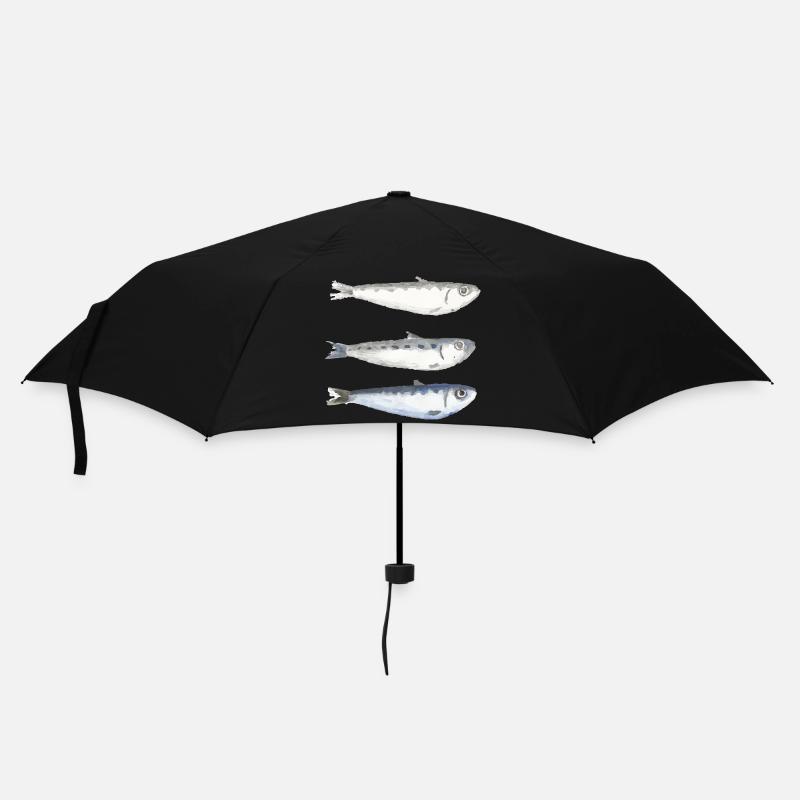 Sardine - Regenschirm (klein) - Schwarz