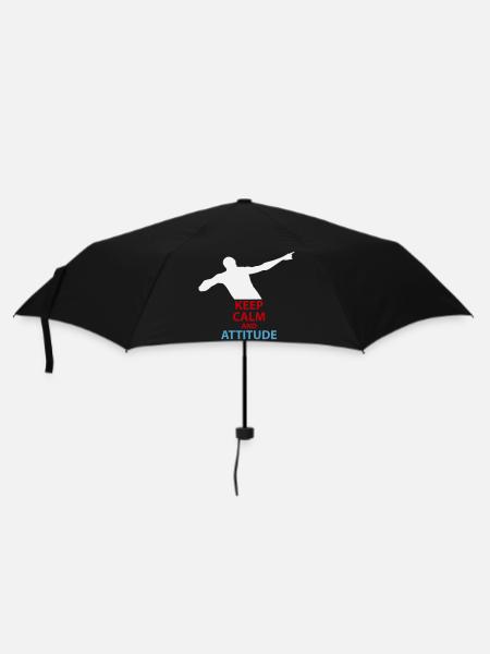 Ruhe und Attitüde Silhouette - Regenschirm (klein) - Schwarz